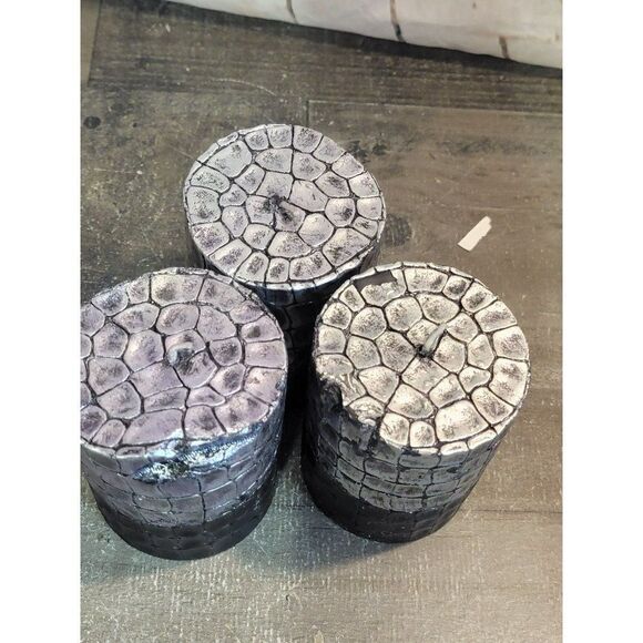 Black silverscale‎ Candle set Halloween decor - Picture 4 of 7